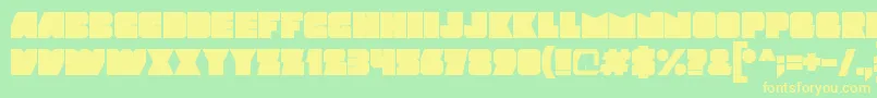 Mod Font – Yellow Fonts on Green Background