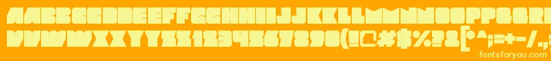 Mod Font – Yellow Fonts on Orange Background