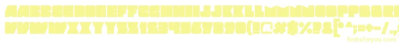 Fonte Mod – fontes amarelas em um fundo branco