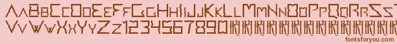 AccedentV1.1 Font – Brown Fonts on Pink Background