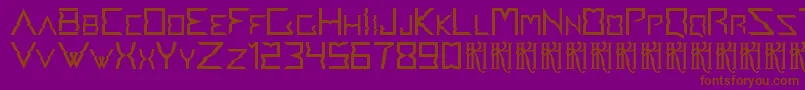 AccedentV1.1 Font – Brown Fonts on Purple Background