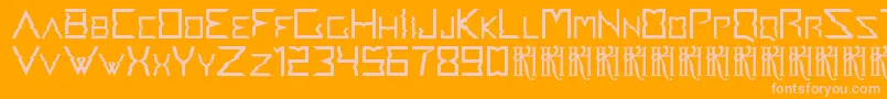 AccedentV1.1 Font – Pink Fonts on Orange Background