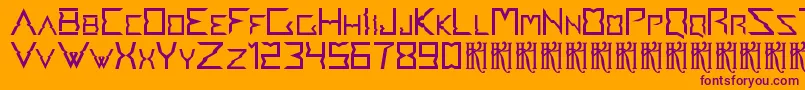 AccedentV1.1 Font – Purple Fonts on Orange Background