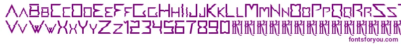 AccedentV1.1 Font – Purple Fonts on White Background