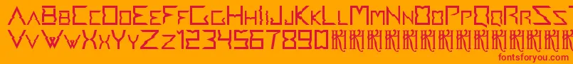 AccedentV1.1 Font – Red Fonts on Orange Background