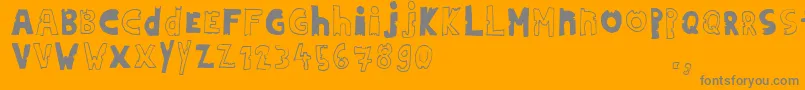 Hdontrial Font – Gray Fonts on Orange Background