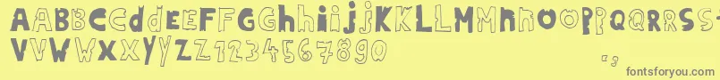 Hdontrial Font – Gray Fonts on Yellow Background