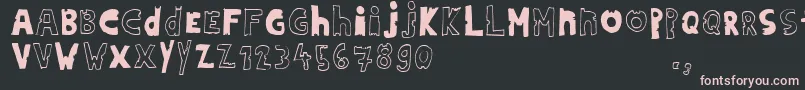 Hdontrial Font – Pink Fonts on Black Background