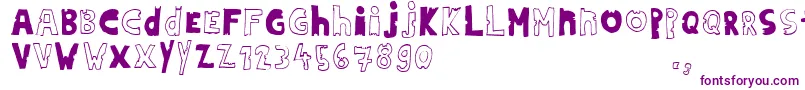 Hdontrial Font – Purple Fonts on White Background