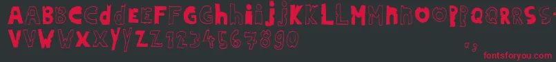Hdontrial Font – Red Fonts on Black Background