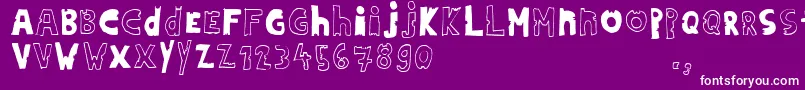 Hdontrial Font – White Fonts on Purple Background