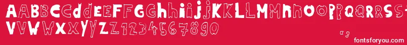 Hdontrial Font – White Fonts on Red Background