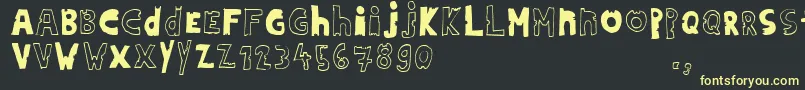 Hdontrial Font – Yellow Fonts on Black Background