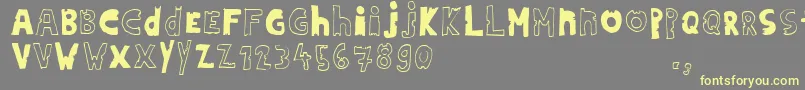 Hdontrial Font – Yellow Fonts on Gray Background