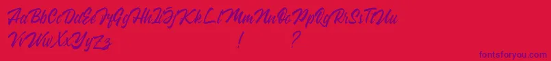 Wakanda Font – Purple Fonts on Red Background