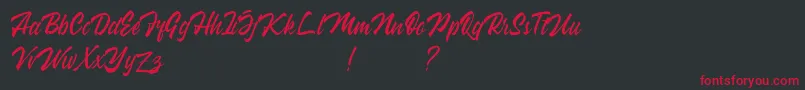Wakanda Font – Red Fonts on Black Background