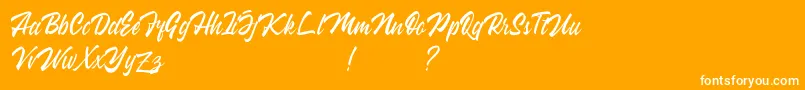 Wakanda Font – White Fonts on Orange Background