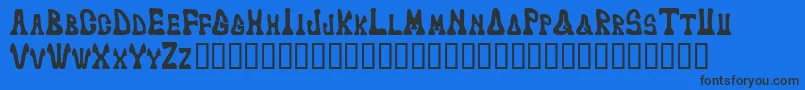 Markedfool Font – Black Fonts on Blue Background