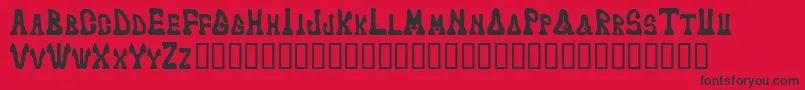 Markedfool Font – Black Fonts on Red Background