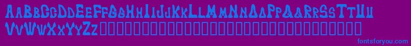 Markedfool Font – Blue Fonts on Purple Background