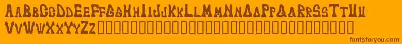 Markedfool Font – Brown Fonts on Orange Background