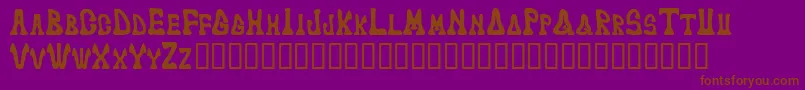 Markedfool Font – Brown Fonts on Purple Background