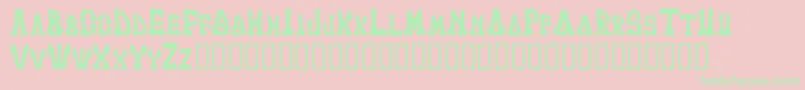 Markedfool-Schriftart – Grüne Schriften auf rosa Hintergrund