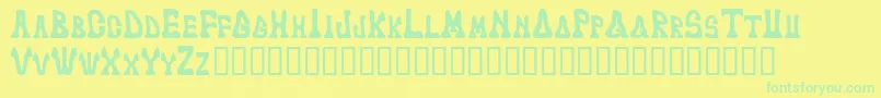 Markedfool Font – Green Fonts on Yellow Background