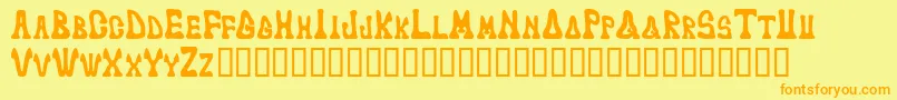 Markedfool Font – Orange Fonts on Yellow Background