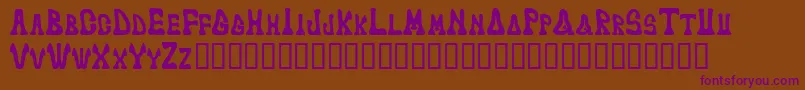 Markedfool Font – Purple Fonts on Brown Background