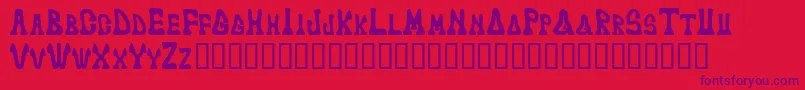 Markedfool Font – Purple Fonts on Red Background