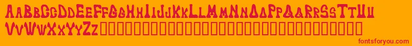 Markedfool Font – Red Fonts on Orange Background