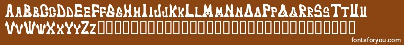 Markedfool Font – White Fonts on Brown Background