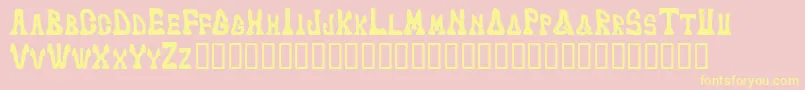 Markedfool Font – Yellow Fonts on Pink Background