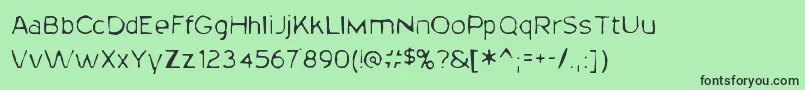 20thcenturygaunt Font – Black Fonts on Green Background
