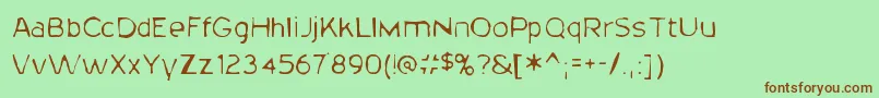 20thcenturygaunt Font – Brown Fonts on Green Background