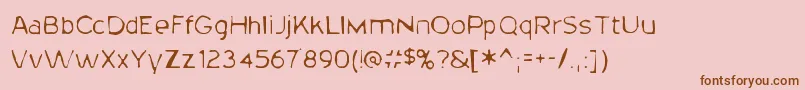 Weitere Informationen zur 20thcenturygaunt-Schriftart 20thcenturygaunt-Schriftart – Braune Schriften auf rosa Hintergrund