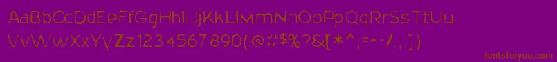 Police 20thcenturygaunt – polices brunes sur fond violet