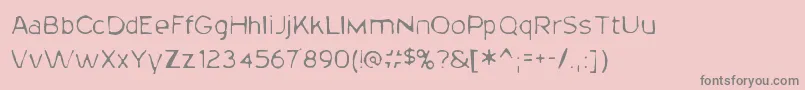 20thcenturygaunt Font – Gray Fonts on Pink Background