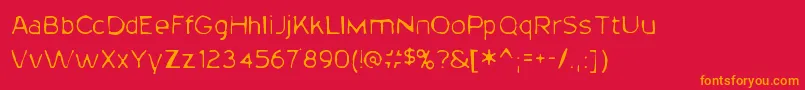 20thcenturygaunt Font – Orange Fonts on Red Background