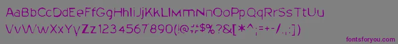 Weitere Informationen zur 20thcenturygaunt-Schriftart 20thcenturygaunt-Schriftart – Violette Schriften auf grauem Hintergrund
