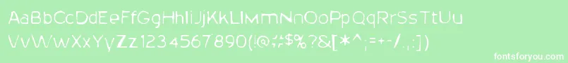 20thcenturygaunt Font – White Fonts on Green Background
