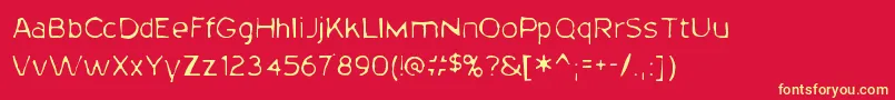 20thcenturygaunt Font – Yellow Fonts on Red Background