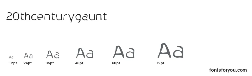 20thcenturygaunt Font Sizes