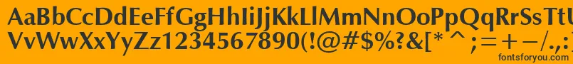 OpmB Font – Black Fonts on Orange Background