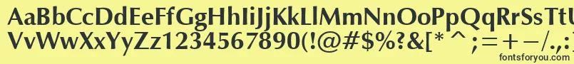 OpmB Font – Black Fonts on Yellow Background