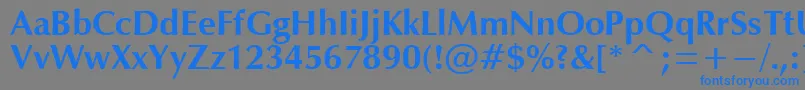 OpmB Font – Blue Fonts on Gray Background
