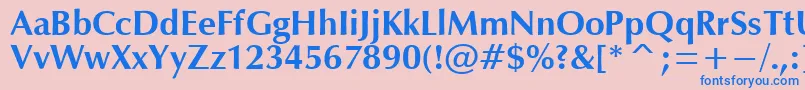 OpmB Font – Blue Fonts on Pink Background