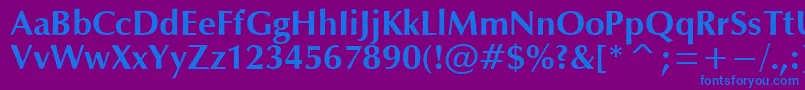 OpmB Font – Blue Fonts on Purple Background