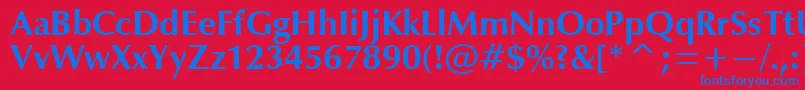 OpmB Font – Blue Fonts on Red Background